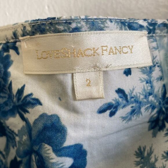 LoveShackFancy Majory Midi Dress - Blue China 2 - Picture 9 of 13